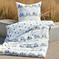 Janine Bed Linen 2 Pieces - Mako-Soft-Seersucker, Cotton, non-Iron, patterned White 135x200cm