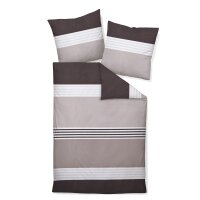 Janine Bed Linen 2 Pieces - maco Satin, mercerized Cotton, striped