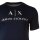 A|X ARMANI EXCHANGE Mens T-shirt - Script, Round Neck, Cotton Stretch Navy S (Small)
