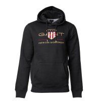 GANT Herren Hoodie - Archive Shield, Kapuzen-Pullover, Logo Schwarz XS