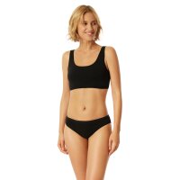 UNCOVER by SCHIESSER Damen Slip - Tai, Soft Cotton, 3er Pack Schwarz S