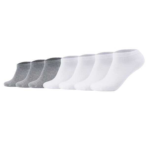 Camano Unisex Socks - Sneaker, single colour, Pack of 7 White 43-46 (UK 9-11)