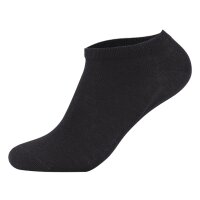 Camano Unisex Socken - Sneaker, einfarbig, 7er Pack Schwarz 39-42