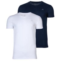GANT Herren T-Shirt, 2er Pack - V-Ausschnitt, V-Neck, kurzarm, Baumwolle