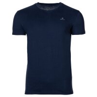 GANT Mens T-shirt, 2-pack - V-neck, V-neck, short-sleeved, cotton Navy/White S (Small)