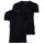 GANT Mens T-shirt, 2-pack - V-neck, V-neck, short-sleeved, cotton Black S (Small)