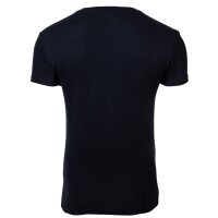 GANT Herren T-Shirt, 2er Pack - V-Ausschnitt, V-Neck, kurzarm, Baumwolle Schwarz/Weiß S