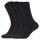Camano Mens Socks, Pack of 4 - Organic Cotton, Single Colour Black 43-46 (UK 9-11)