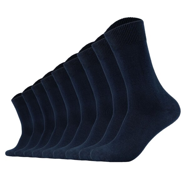 Camano unisex socks - Comfort Socks, plain colour, pack of 9 Navy 39-42 (UK 6-8)