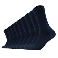 Camano unisex socks - Comfort Socks, plain colour, pack of 9 Navy 39-42 (UK 6-8)