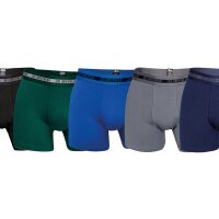 JBS Herren Boxer Shorts, 6er Pack - Pants, atmungsaktiv, Bambus Viskose, Stretch Schwarz/Grün/Blau/Grau S