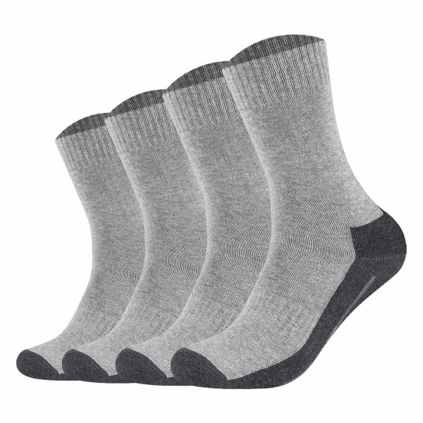 Camano unisex socks - Pro Tex Function, single-coloured, pack of 4 Grey 47-49 (UK 12-15)