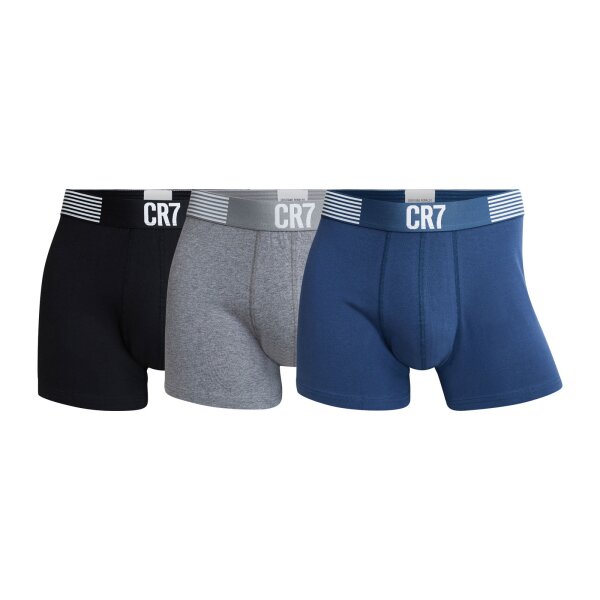 CR7 Herren Boxer Shorts, 3er Pack - Trunks, Organic Cotton Stretch