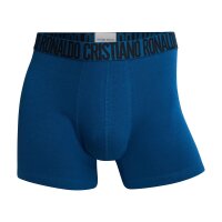 CR7 Herren Boxer Shorts, 3er Pack - Trunks, Organic Cotton Stretch Blau M
