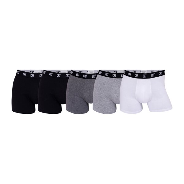 CR7 Men Boxer Shorts, Pack of 5 - Trunks, Organic Cotton Stretch