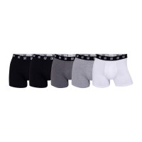 CR7 Men Boxer Shorts, Pack of 5 - Trunks, Organic Cotton Stretch Black/Grey/White S (Small)