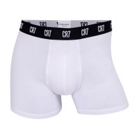 CR7 Men Boxer Shorts, Pack of 5 - Trunks, Organic Cotton Stretch Black/Grey/White S (Small)