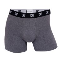 CR7 Herren Boxer Shorts, 5er Pack - Trunks, Organic Cotton Stretch Schwarz/Grau/Weiß L