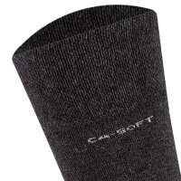 Camano unisex socks - Soft Socks, single-coloured, pack of 4 Anthracite 47-49 (UK 12-15)