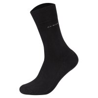 Camano Unisex Socken - Walk Socks, einfarbig, 4er Pack Schwarz 43-46