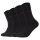 Camano Unisex Socken - Walk Socks, einfarbig, 4er Pack Schwarz 43-46