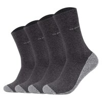Camano unisex socks - Walk Socks, single-coloured, pack of 4 Anthracite 43-46 (UK 9-11)