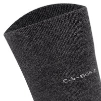 Camano unisex socks - Walk Socks, single-coloured, pack of 4 Anthracite 43-46 (UK 9-11)