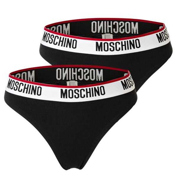 MOSCHINO Women Briefs 2 Pack - Slips, Underpants, Cotton Stretch, uni