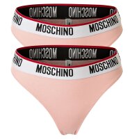 MOSCHINO Women String 2 Pack - Slips, Underpants, Cotton Stretch, uni