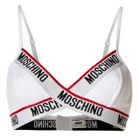 MOSCHINO Damen Bustier -  bügellos, Bra, BH, Logo, Stretch Cotton Weiß XS