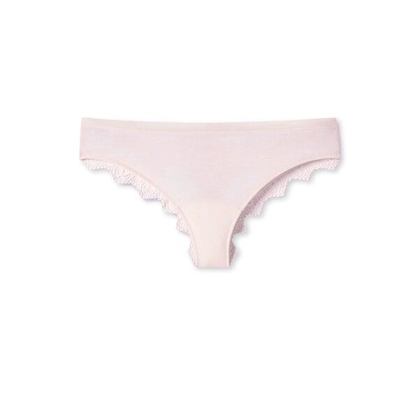 SCHIESSER Damen Slip - Brazil-Slip, Modal and Lace, Jersey mit Spitze, einfarbig Rosa S