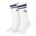 PUMA Unisex Sports Socks, 2 Pack - Crew Heritage, Tennis, Terry Sole, Stripes, plain White/Blue 43-46 (9-11 UK)
