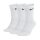 NIKE Unisex 3er Pack Sportsocken - Everyday, Cotton Cushioned Crew, einfarbig Weiß 38-42