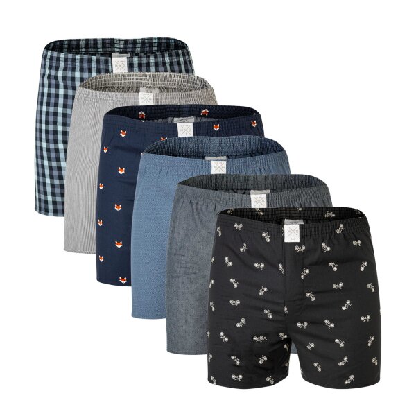 MG-1 Kinder Web-Boxer, 6er Pack - Classic Boxer-Shorts, gemustert, Spar-Pack