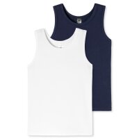 SCHIESSER Jungen Unterhemd, 2er Pack - Shirt ohne Arm, Cotton Stretch