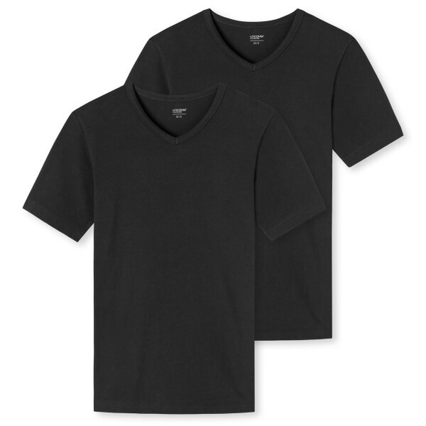UNCOVER by SCHIESSER Mens T-Shirt 2-pack - V-neck Black 3XL (3X-Large)