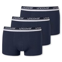 UNCOVER by SCHIESSER Herren Shorts 3er Pack - Serie "Uncover", Unterhose Dunkelblau S