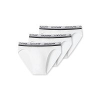 UNCOVER by SCHIESSER Mens Briefs 3-Pack - Rio Briefs, Series "Uncover", Logo Waistband