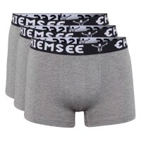 CHIEMSEE Herren Boxershorts, 3er Pack - Shorts, Logobund, einfarbig Grau S