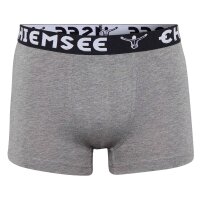CHIEMSEE Mens Boxer Shorts, 3-Pack - Shorts, Logo Waistband, solid Colour Grey S (Small)
