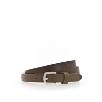 Vanzetti Womens Belt - narrow Leather Belt, Metal Buckle Green 65 cm