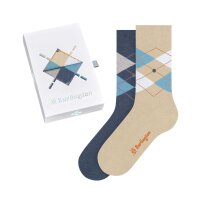 Burlington Damen Socken, 2er Pack - Geschenk-Set, Argyle, Raute, Onesize