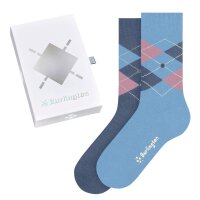 Burlington Damen Socken, 2er Pack - Geschenk-Set, Argyle, Raute, Onesize