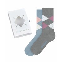 Burlington Damen Socken, 2er Pack - Geschenk-Set, Argyle,...