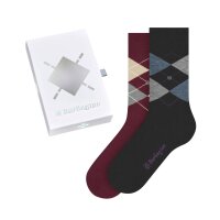 Burlington Damen Socken, 2er Pack - Geschenk-Set, Argyle, Raute, Onesize