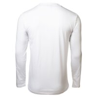 HUGO mens T-shirt - DEROL212, round neck, long sleeve, logo print, cotton White L (Large)
