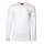 HUGO mens T-shirt - DEROL212, round neck, long sleeve, logo print, cotton White L (Large)