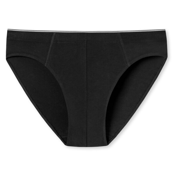 SCHIESSER Mens Supermini Briefs - Series "95/5", Organic Cotton, plain, S-4XL Black 4 (S)