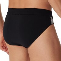 SCHIESSER Mens Briefs 3-Pack - Rio Slip 95/5, Cotton Stretch, side Stripes Black S (Small)