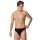 SCHIESSER Herren Slip 3er Pack - Rio Slip 95/5, Cotton Stretch, Seitenstreifen Schwarz M